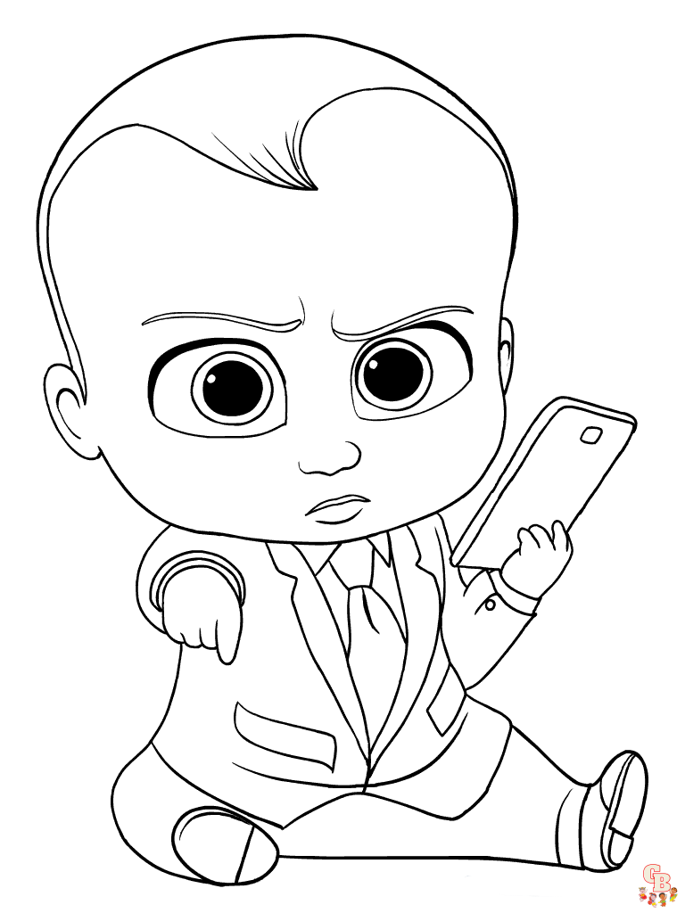 Coloriage baby boss