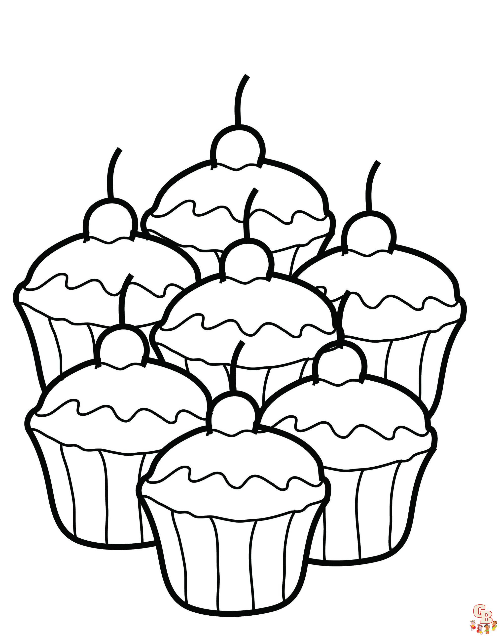 coloriage Cupcakes
