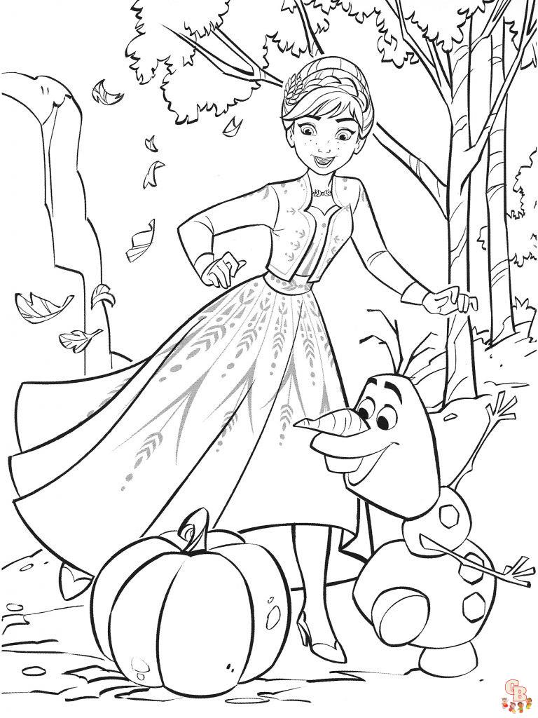 Frozen coloring page