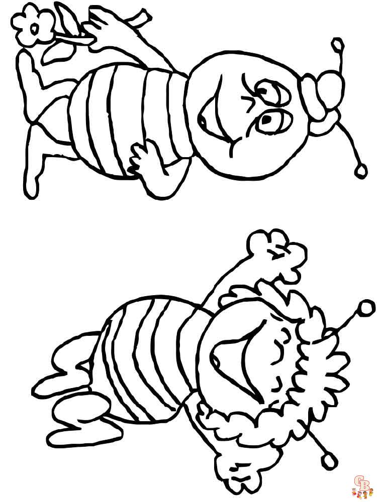 coloriage abeilles