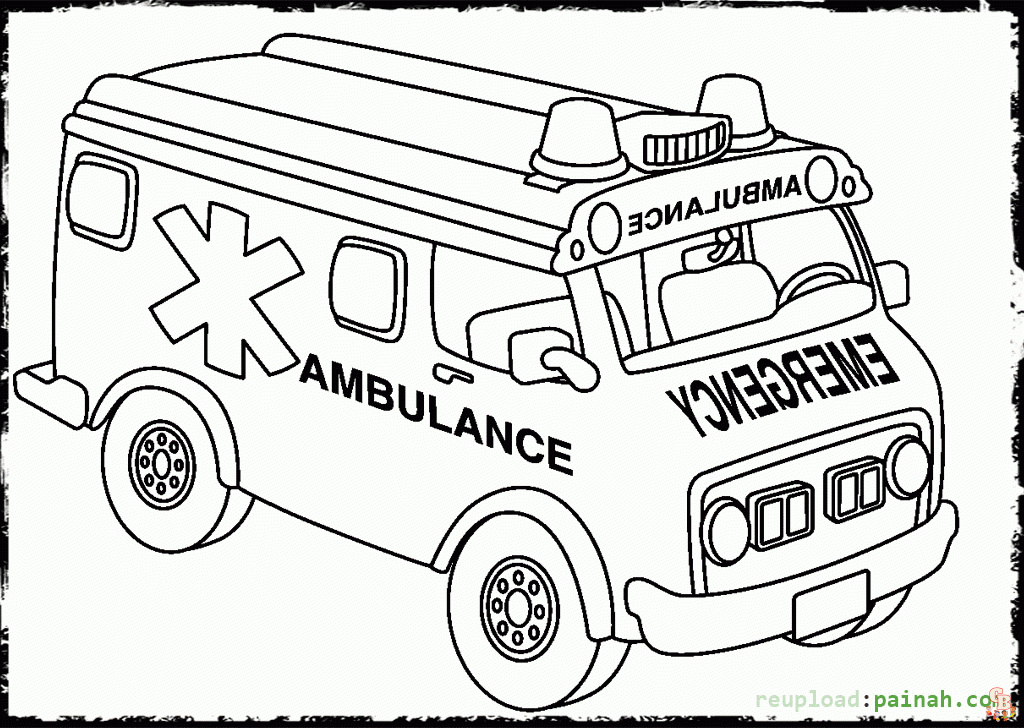 coloriage ambulances