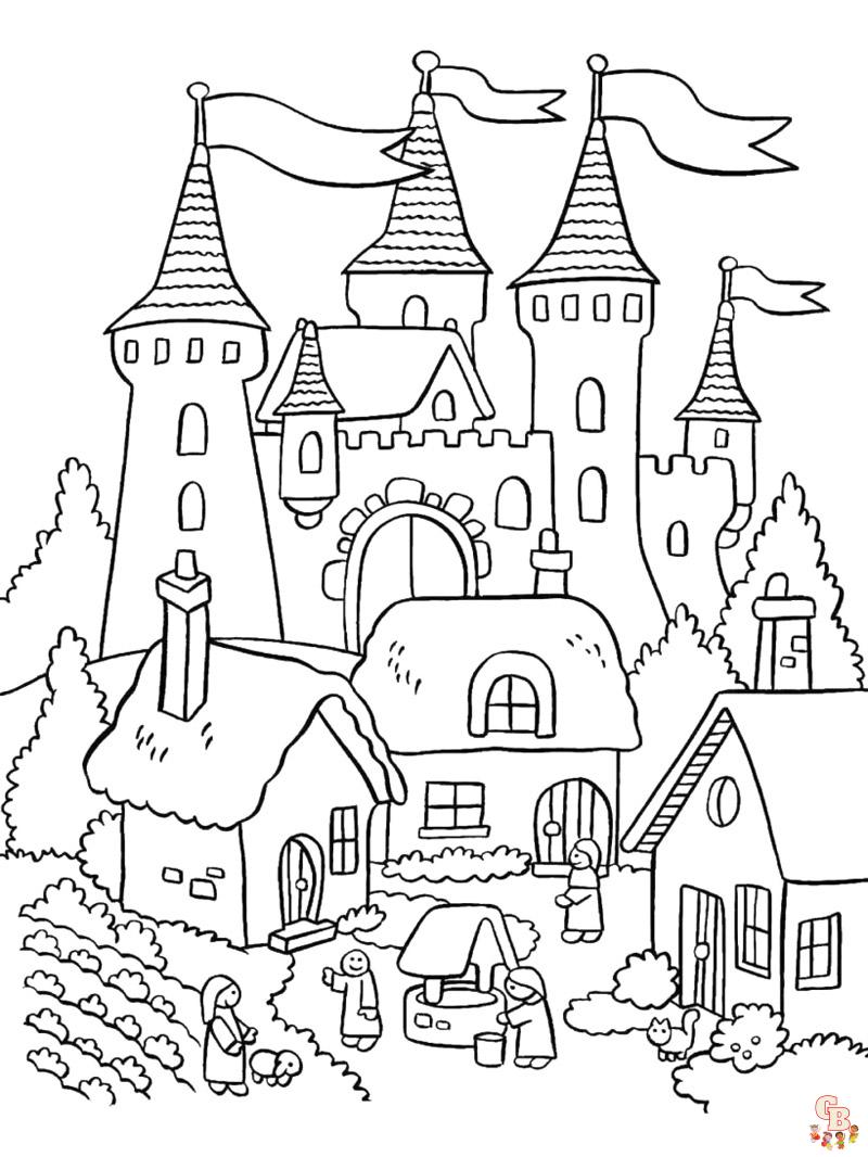 coloriage chateau