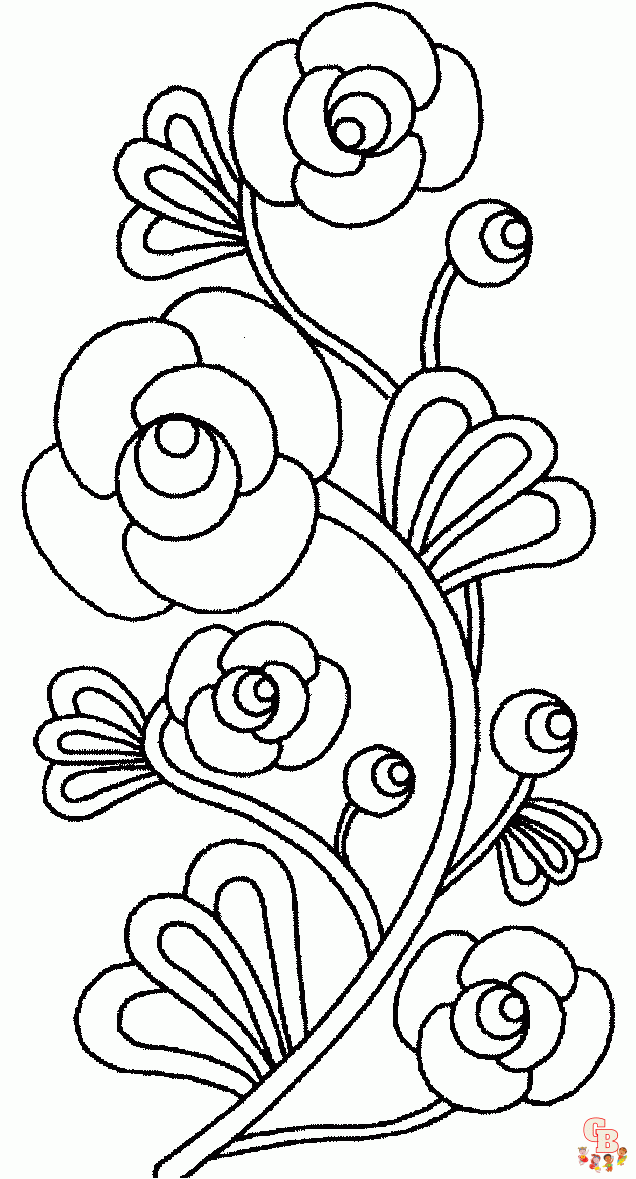 coloriage fleurs