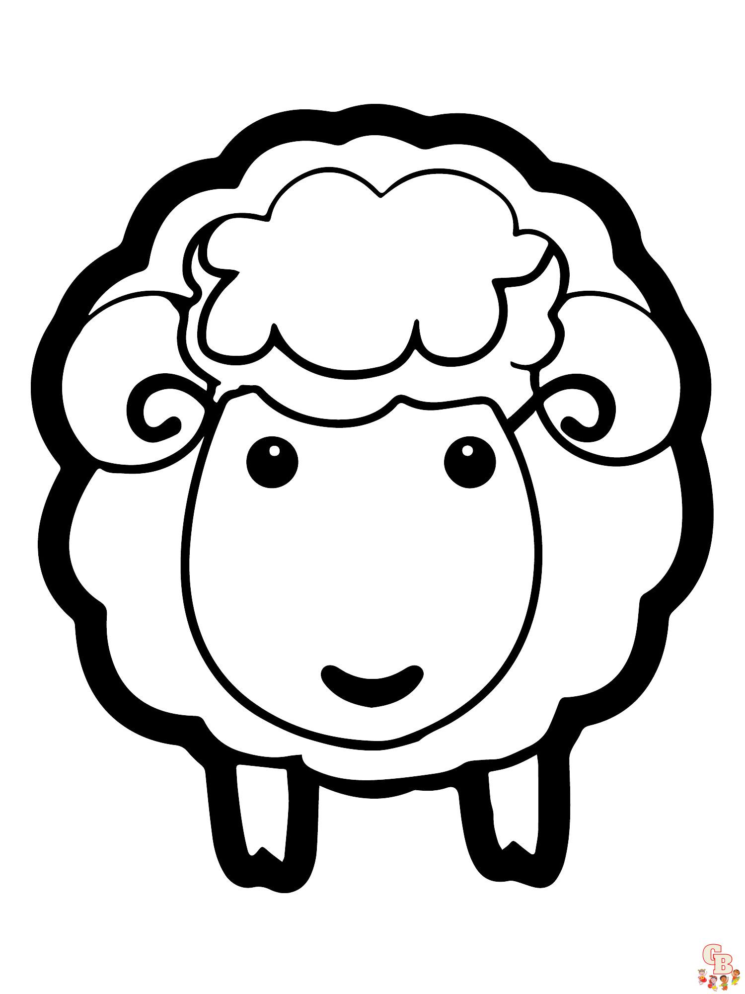 coloriage moutons