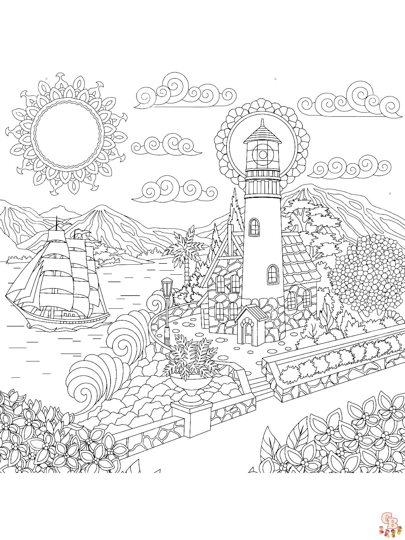 coloriage phare