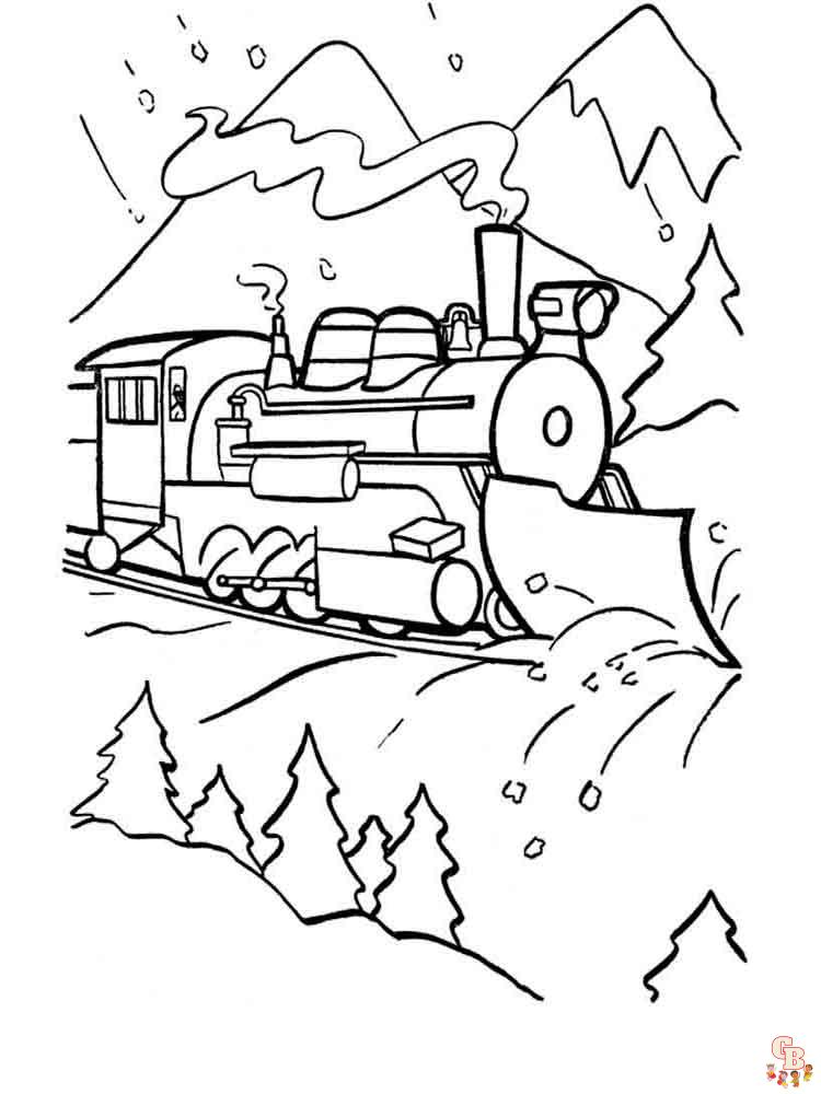 coloriage trains
