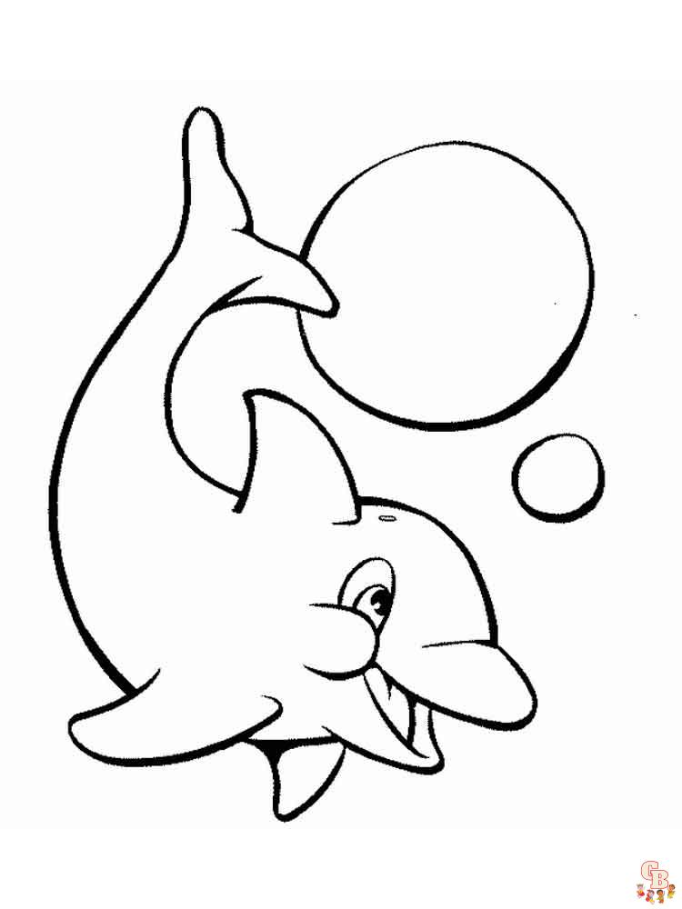 dauphins coloriage
