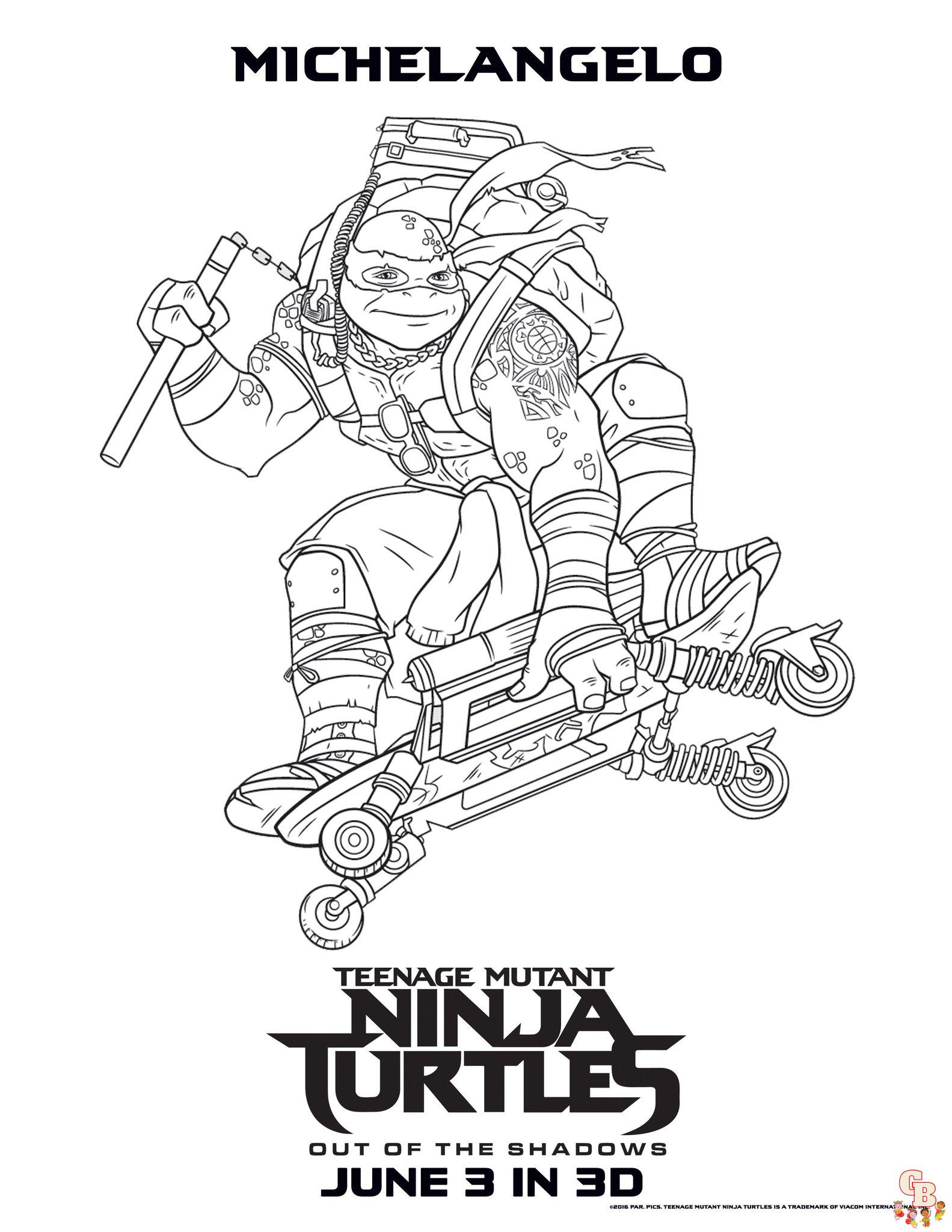 Coloriage Tortue Ninja