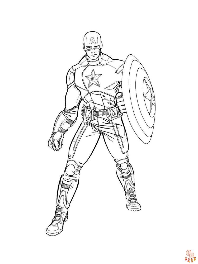 coloriage Captain America