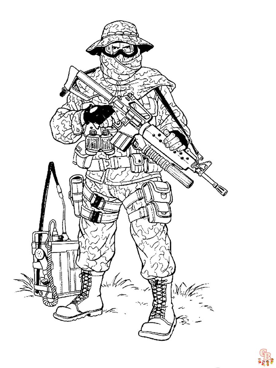 coloriage armee