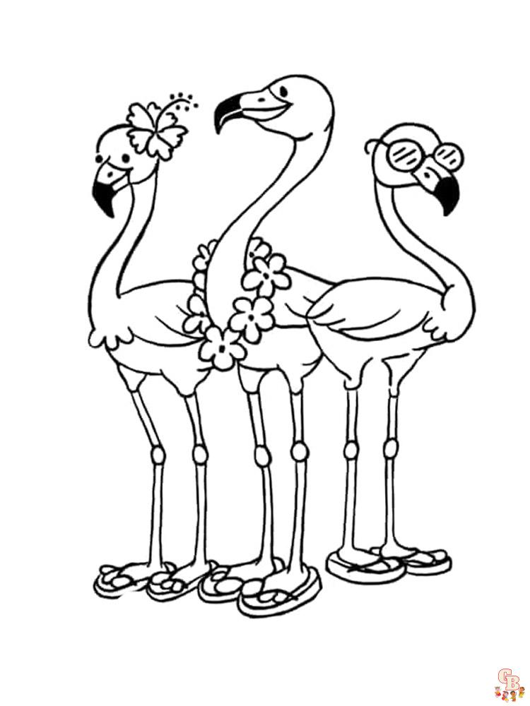 flamingo coloring page