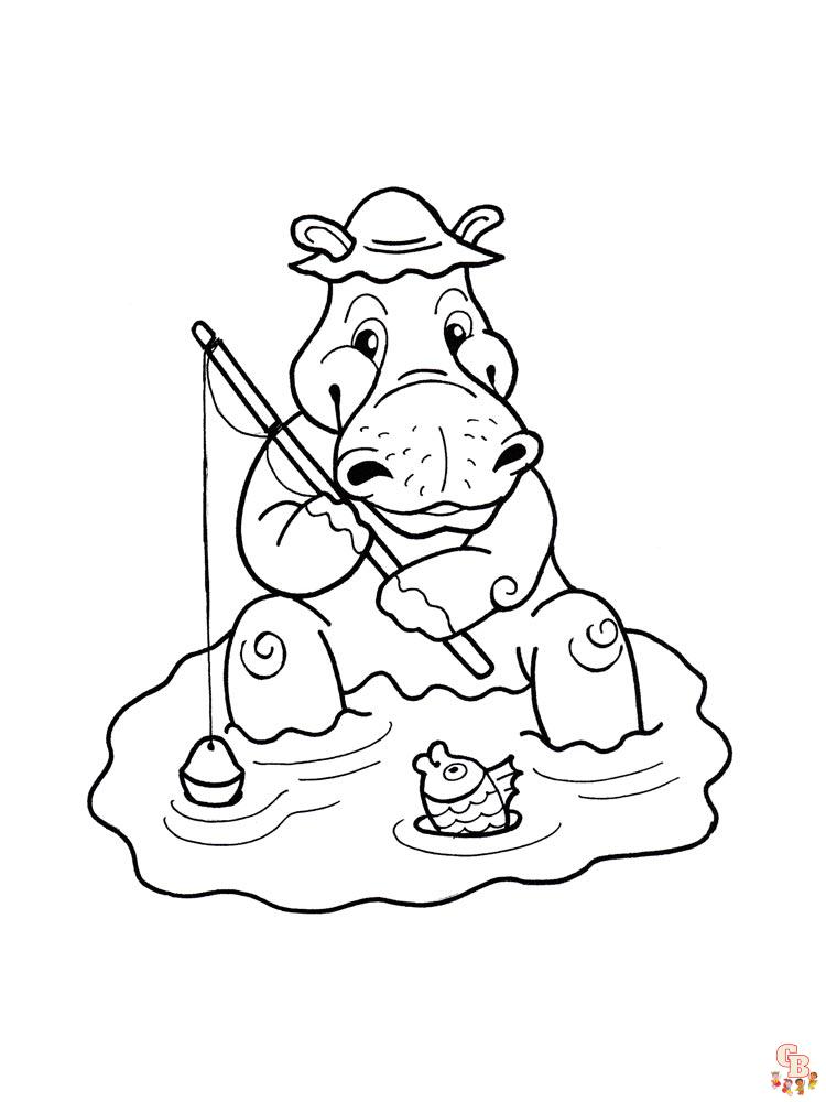 coloriage hippopotame