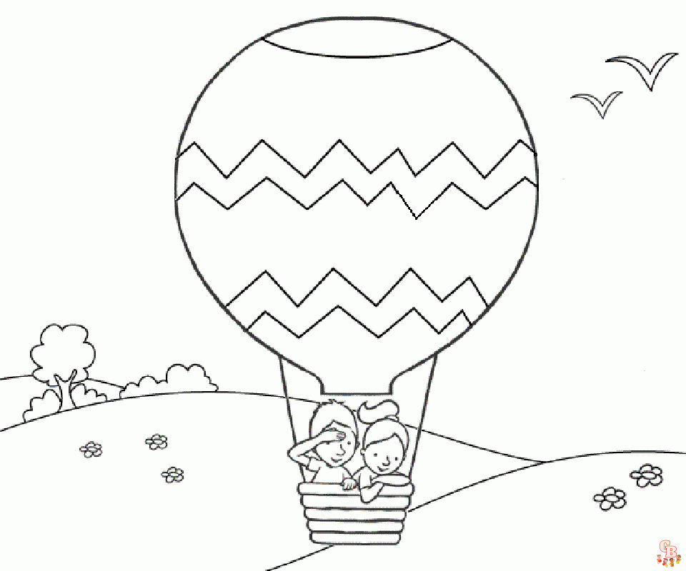 coloriage montgolfieres