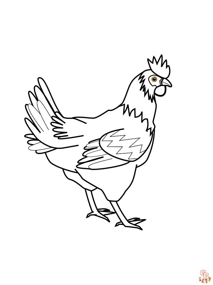 coloriage poulet