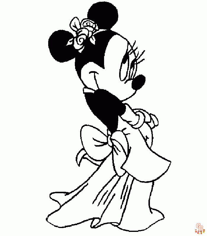 Plansa de colorat Minnie Mouse