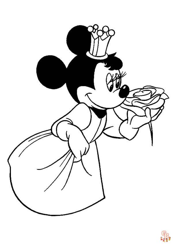 Plansa de colorat Minnie Mouse