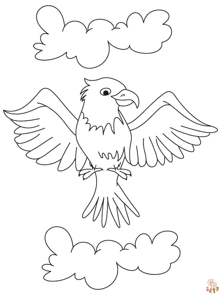 Planșă de colorat vultur