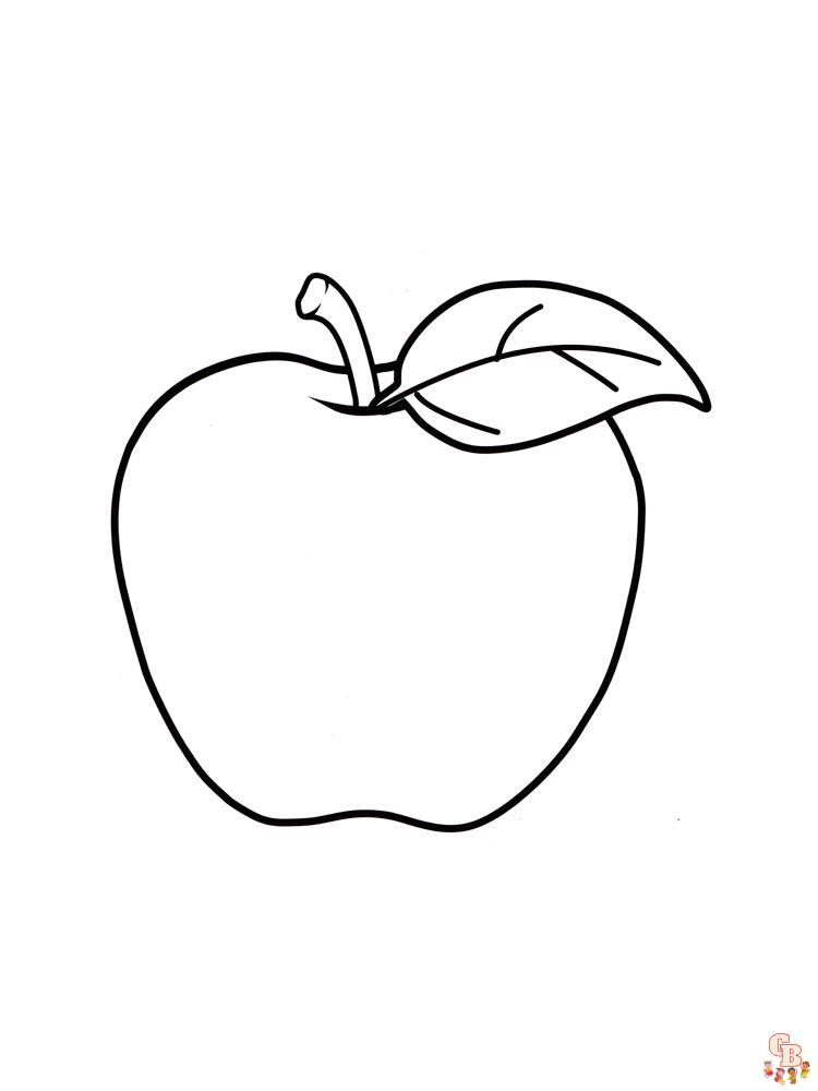 Appel kleurplaat