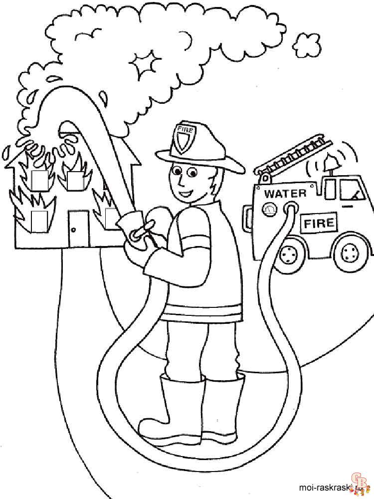 Coloriage pompier