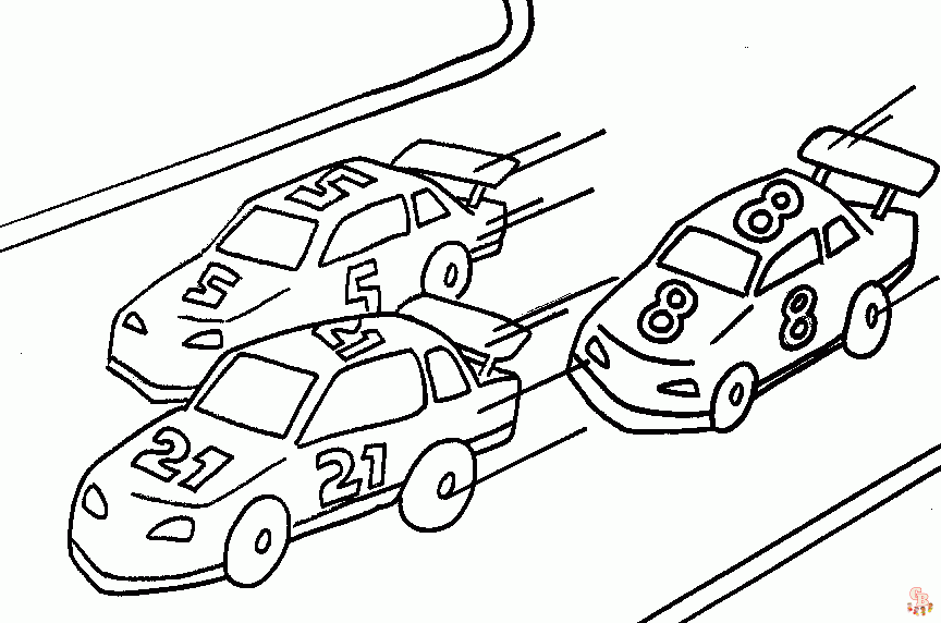 coloriage de voiture de course
