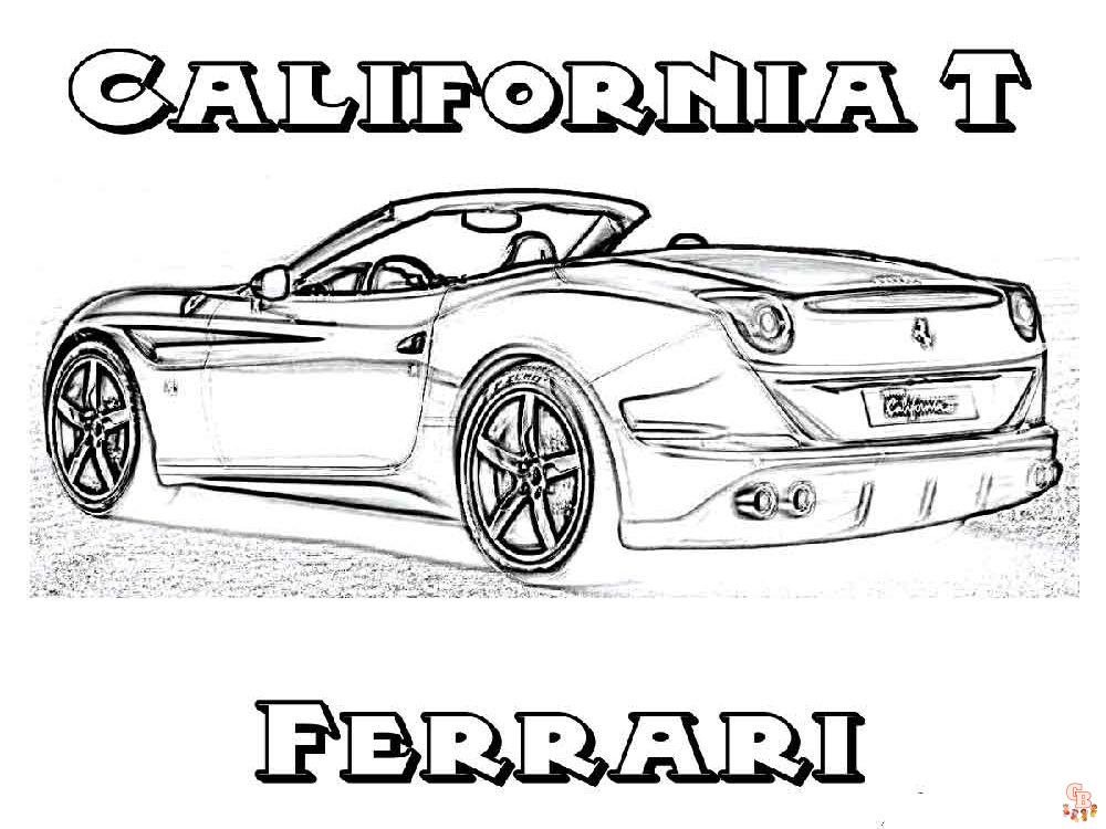 Planșă de colorat Ferrari