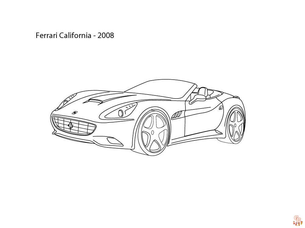 Planșă de colorat Ferrari