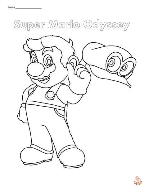Coloriage Mario Odyssey