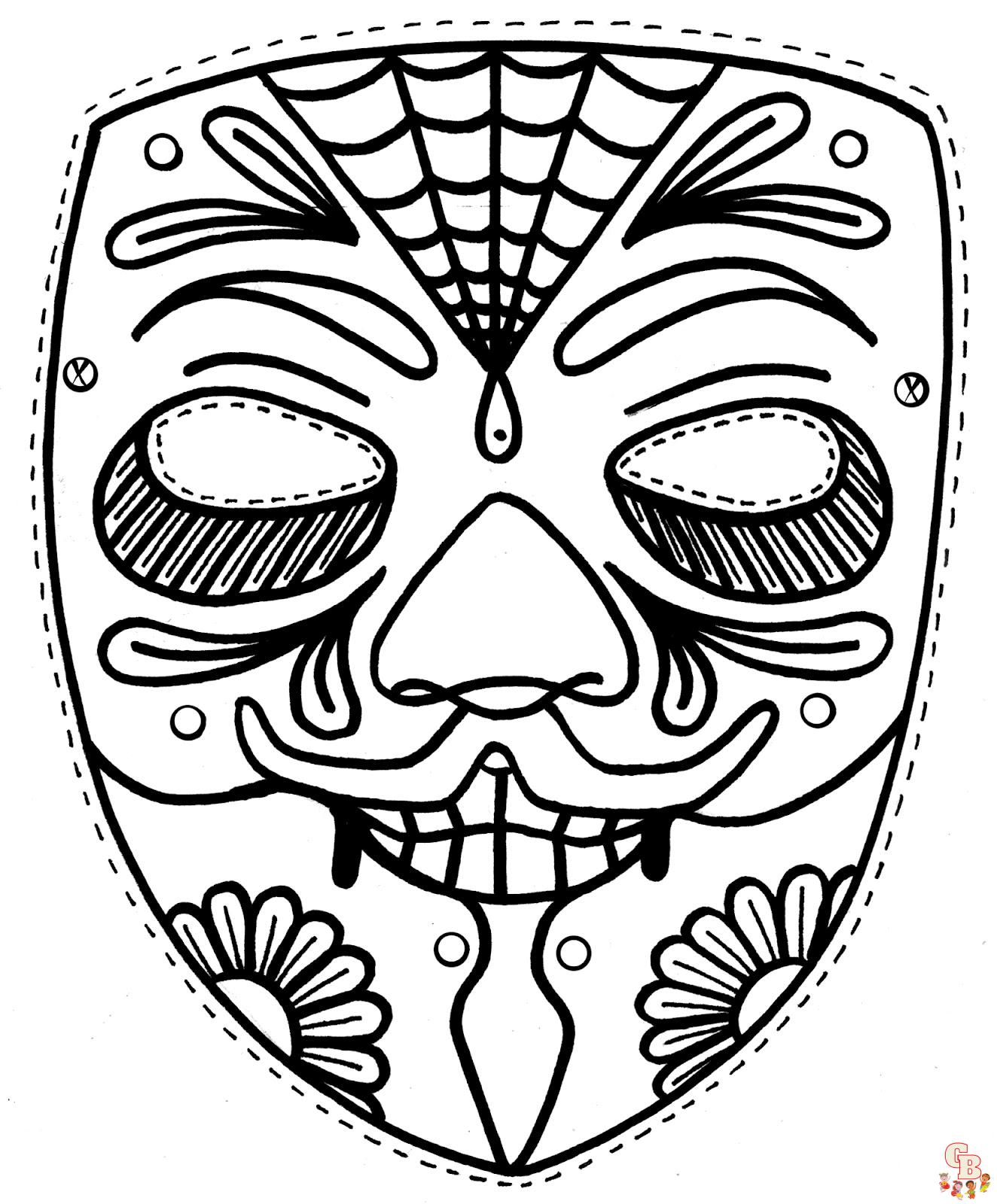 Maske boyama sayfası