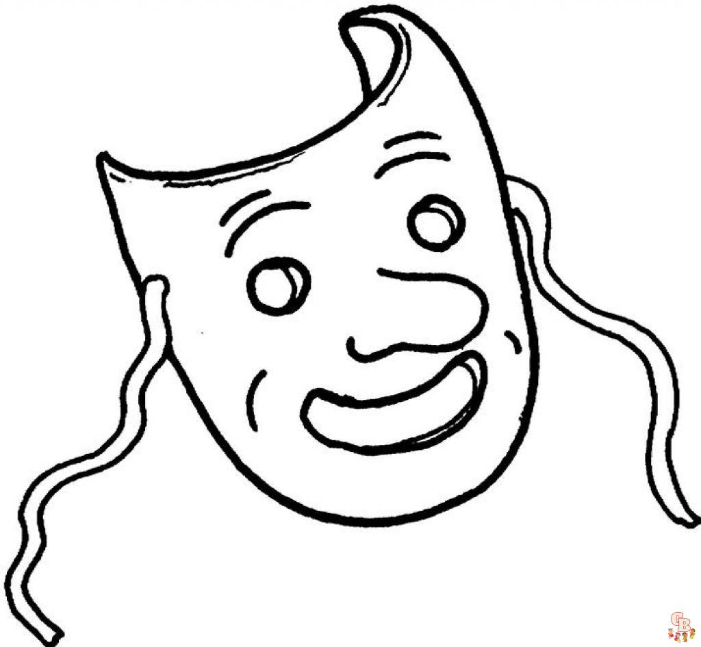 Mask coloring page