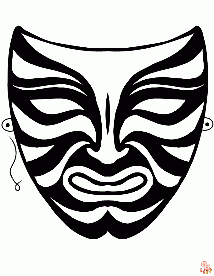 Mask coloring page