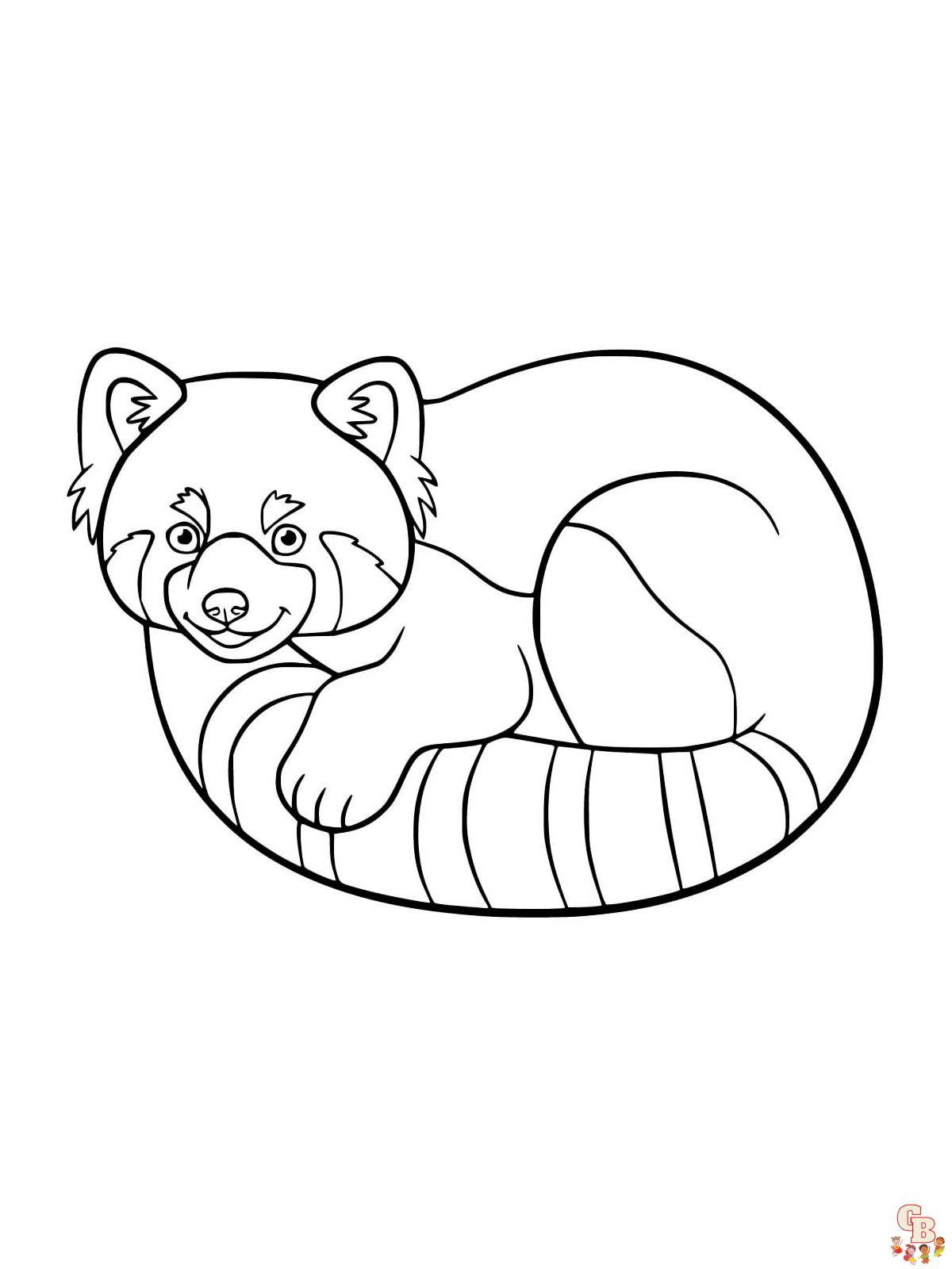 Coloriage Panda Roux