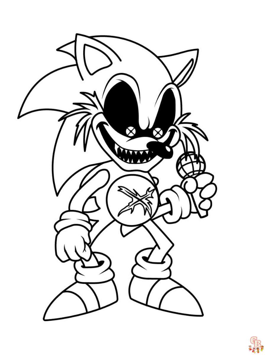 Coloriage Sonic Exe