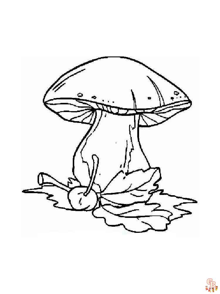 Mushroom coloring page