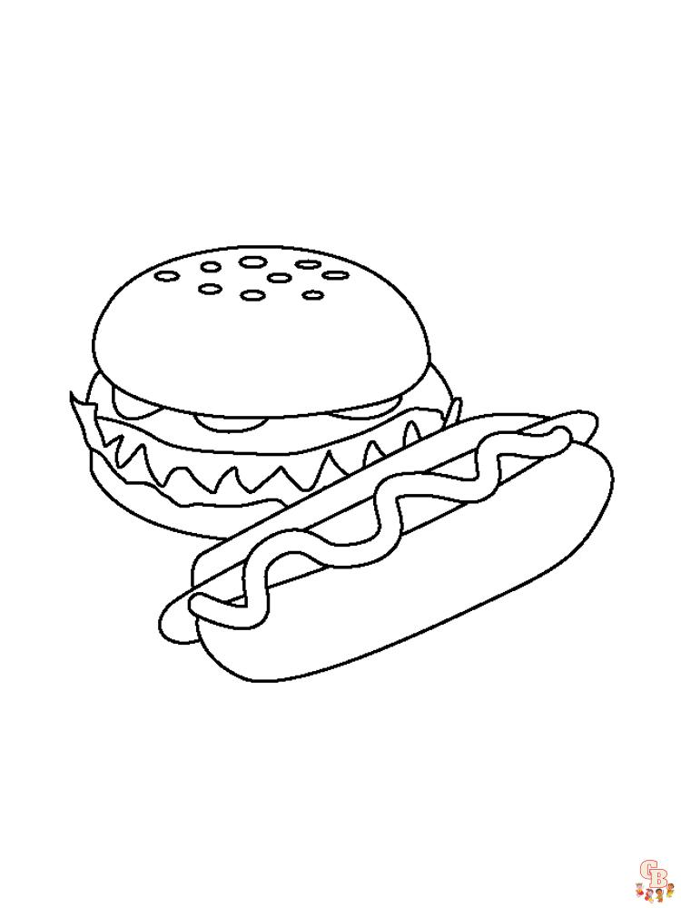 Coloriage hamburger