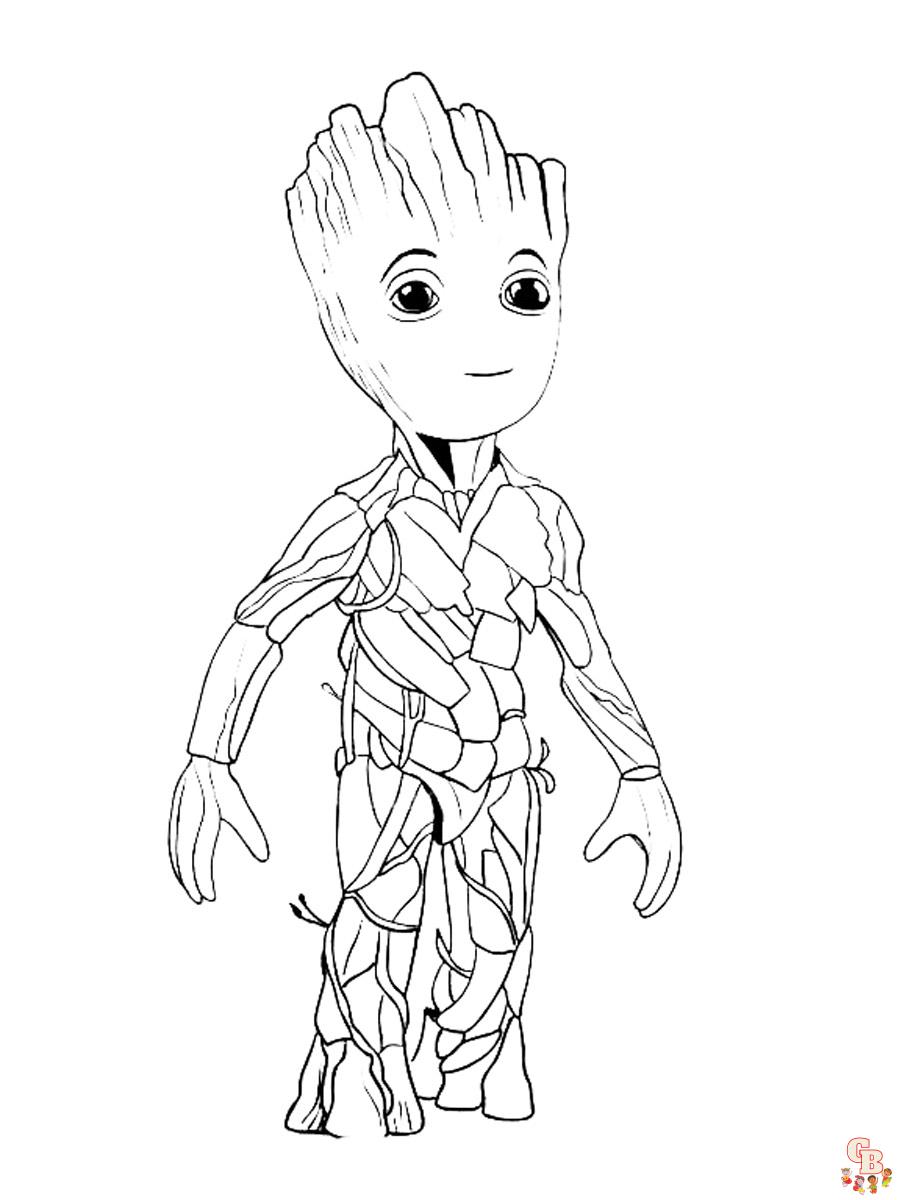 Desenho de Groot para colorir