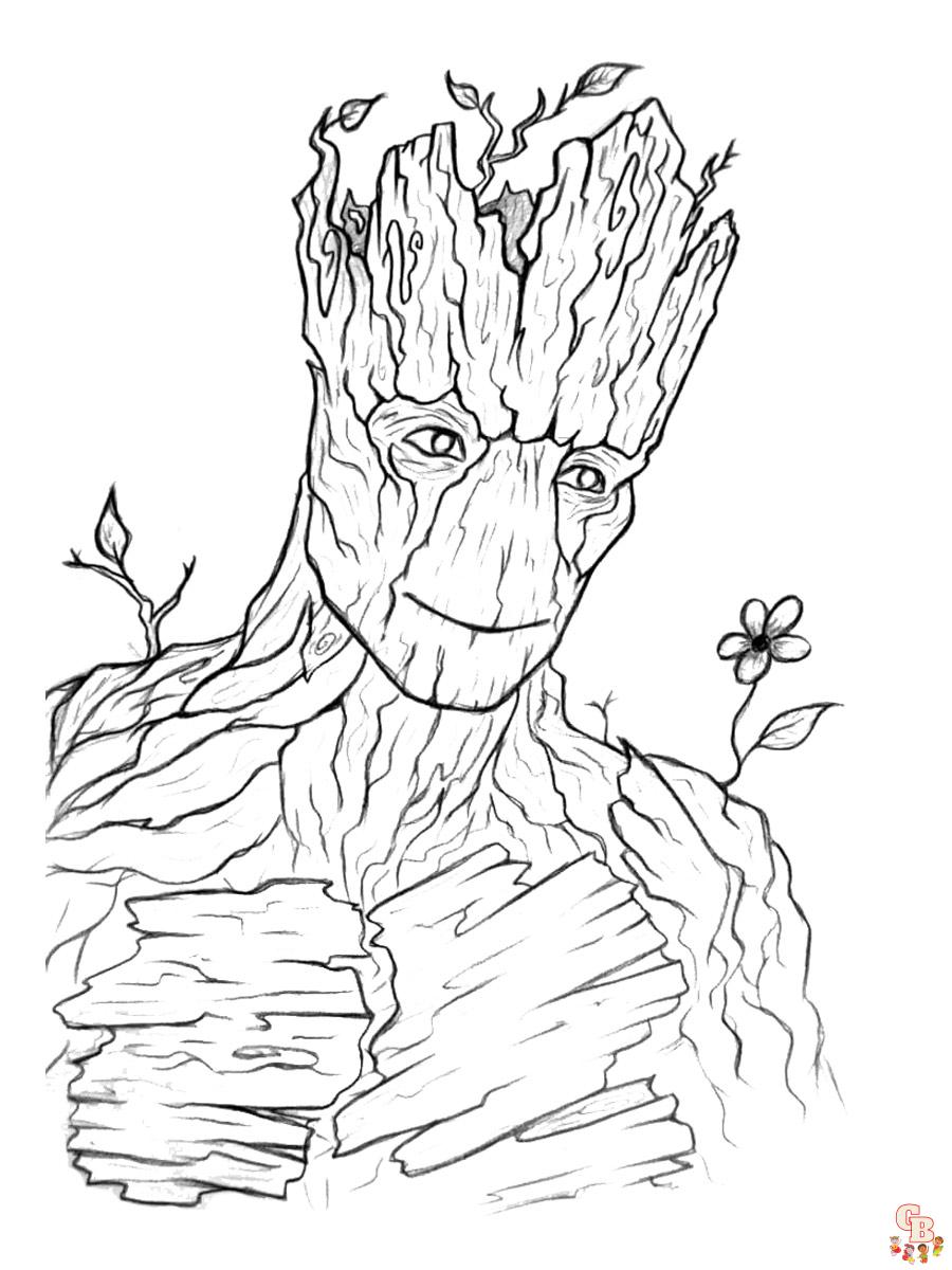 Desenho de Groot para colorir