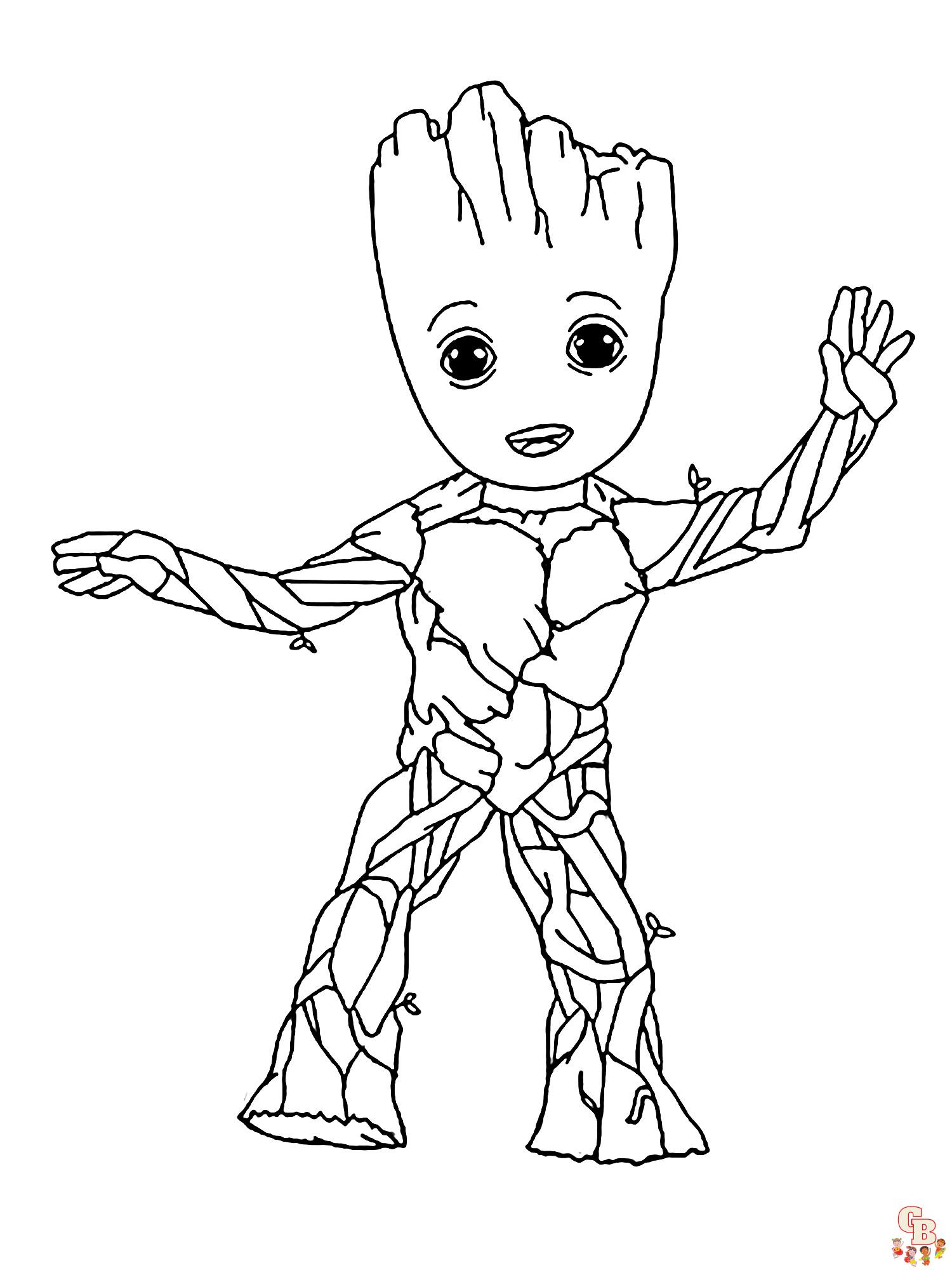 Groot coloring page