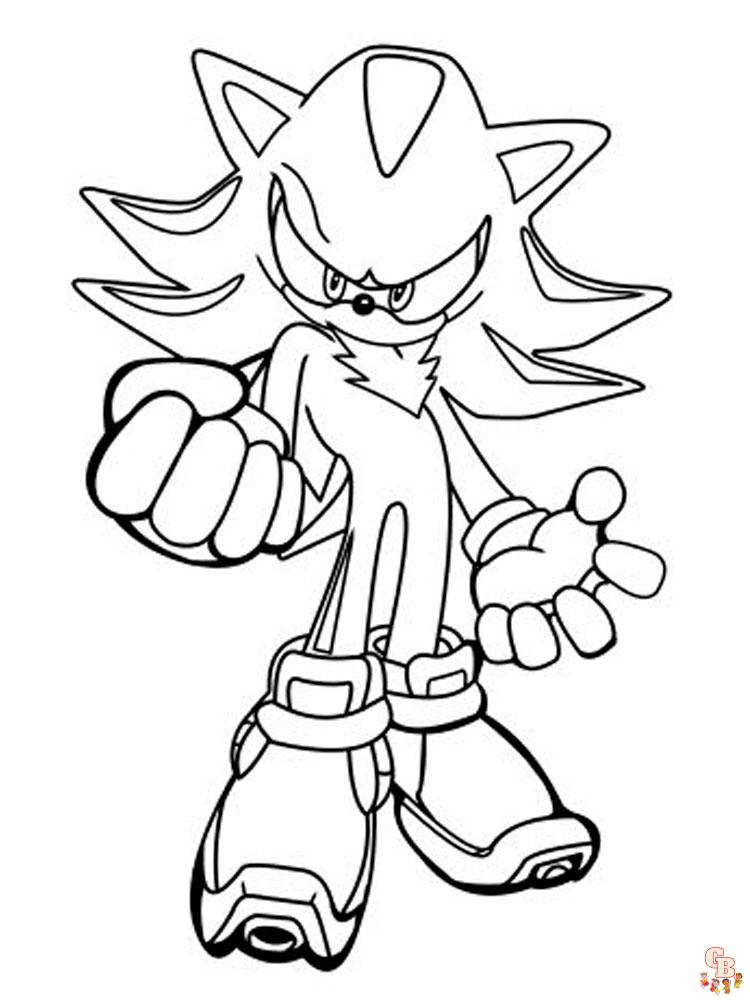 Coloriage Shadow Sonic