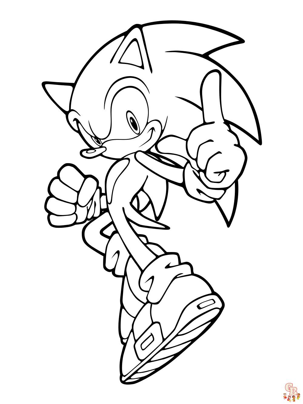 Coloriage Super Sonic