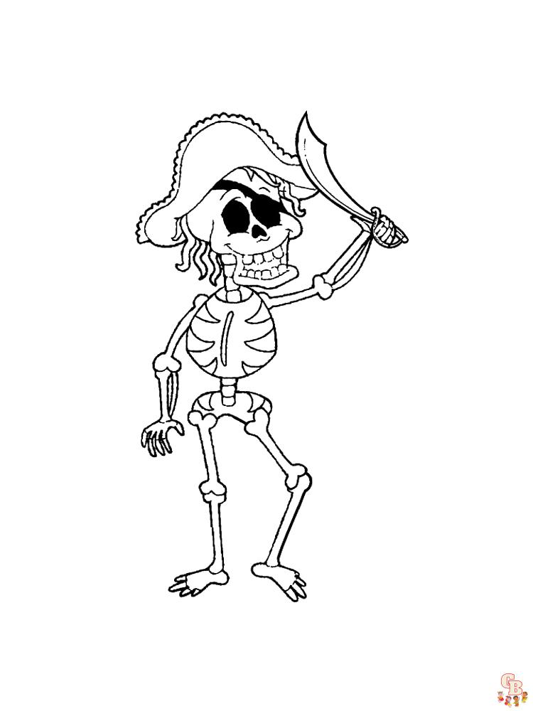 Coloriage squelette
