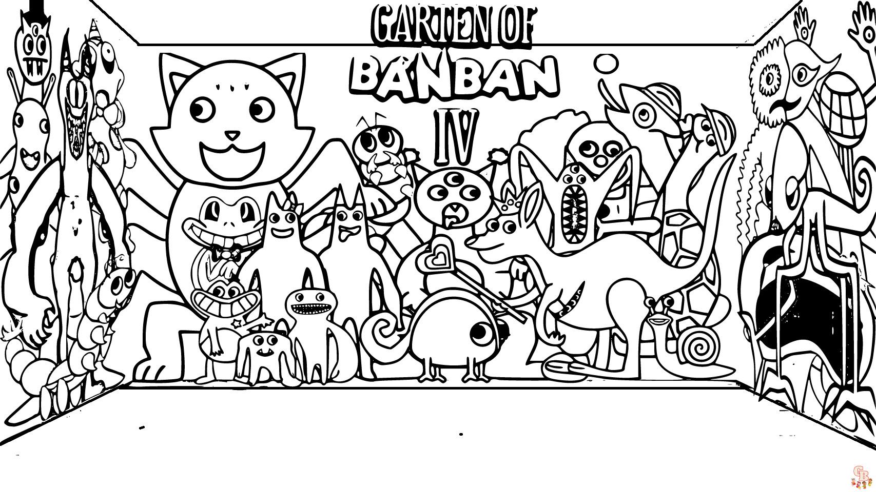 Garten of banban coloring pages