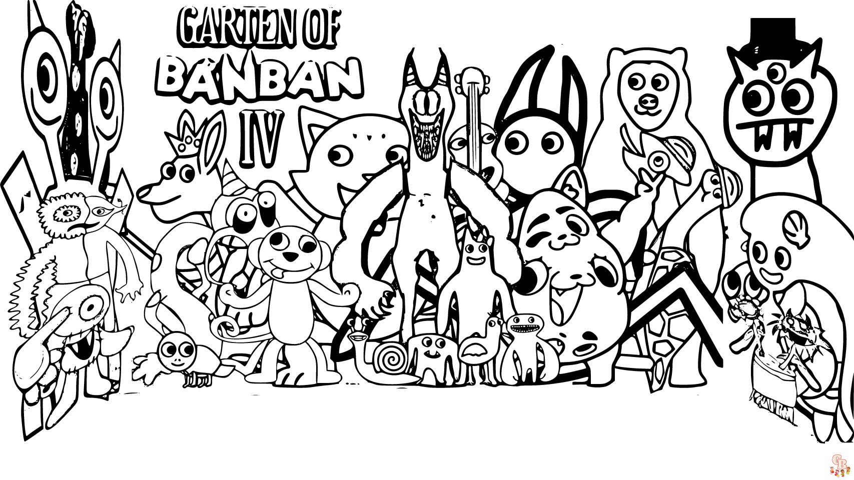Garten of banban coloring pages