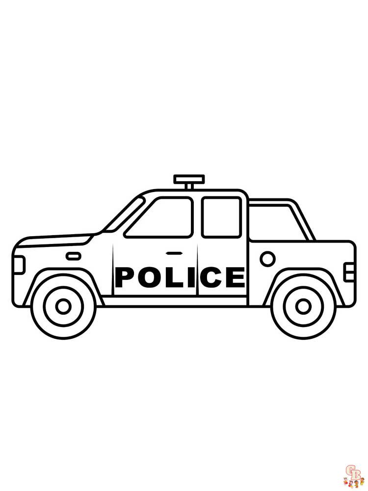 coloriage de voiture de police