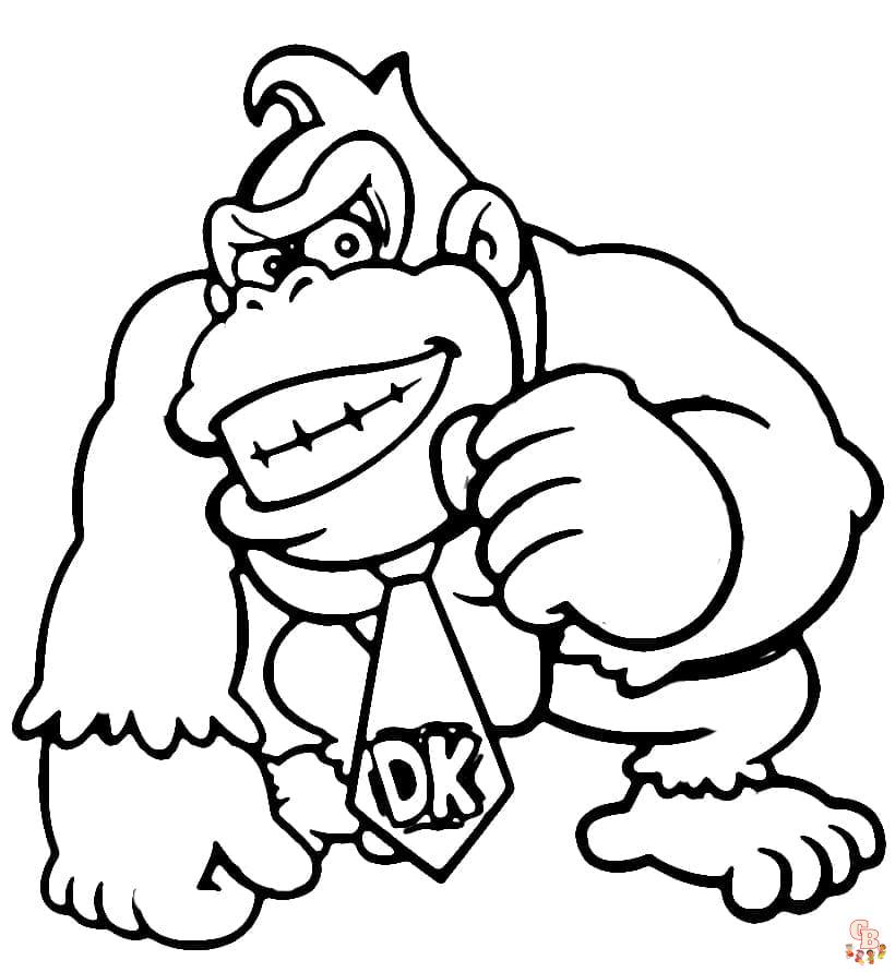 Coloriage Donkey Kong
