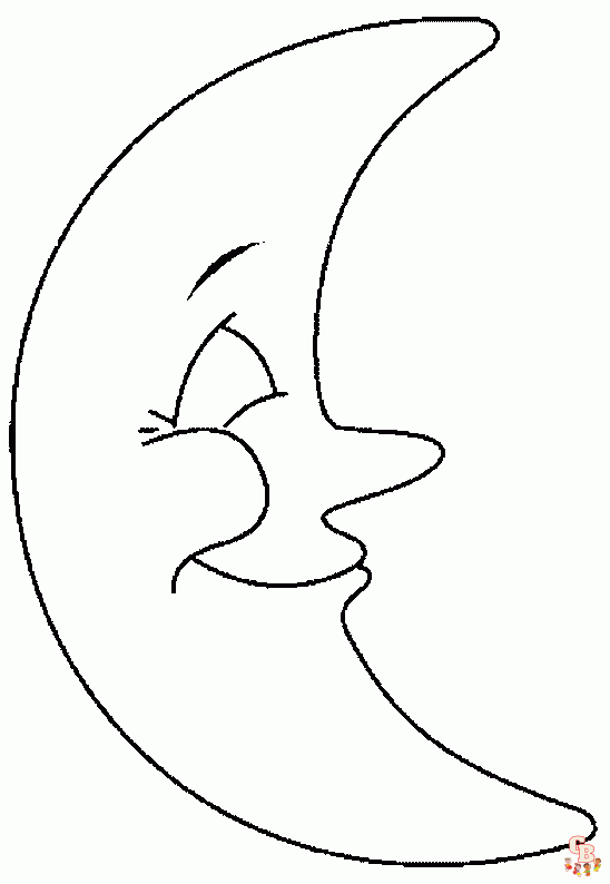 Desenho de Lua para colorir