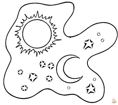 Moon coloring page