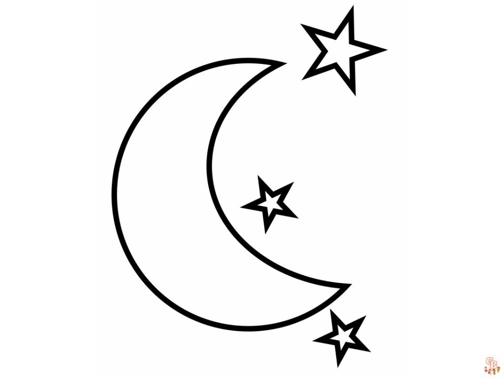 Moon coloring page