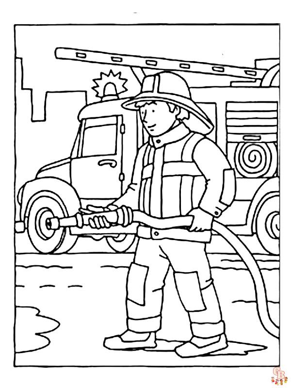 Coloriage pompier