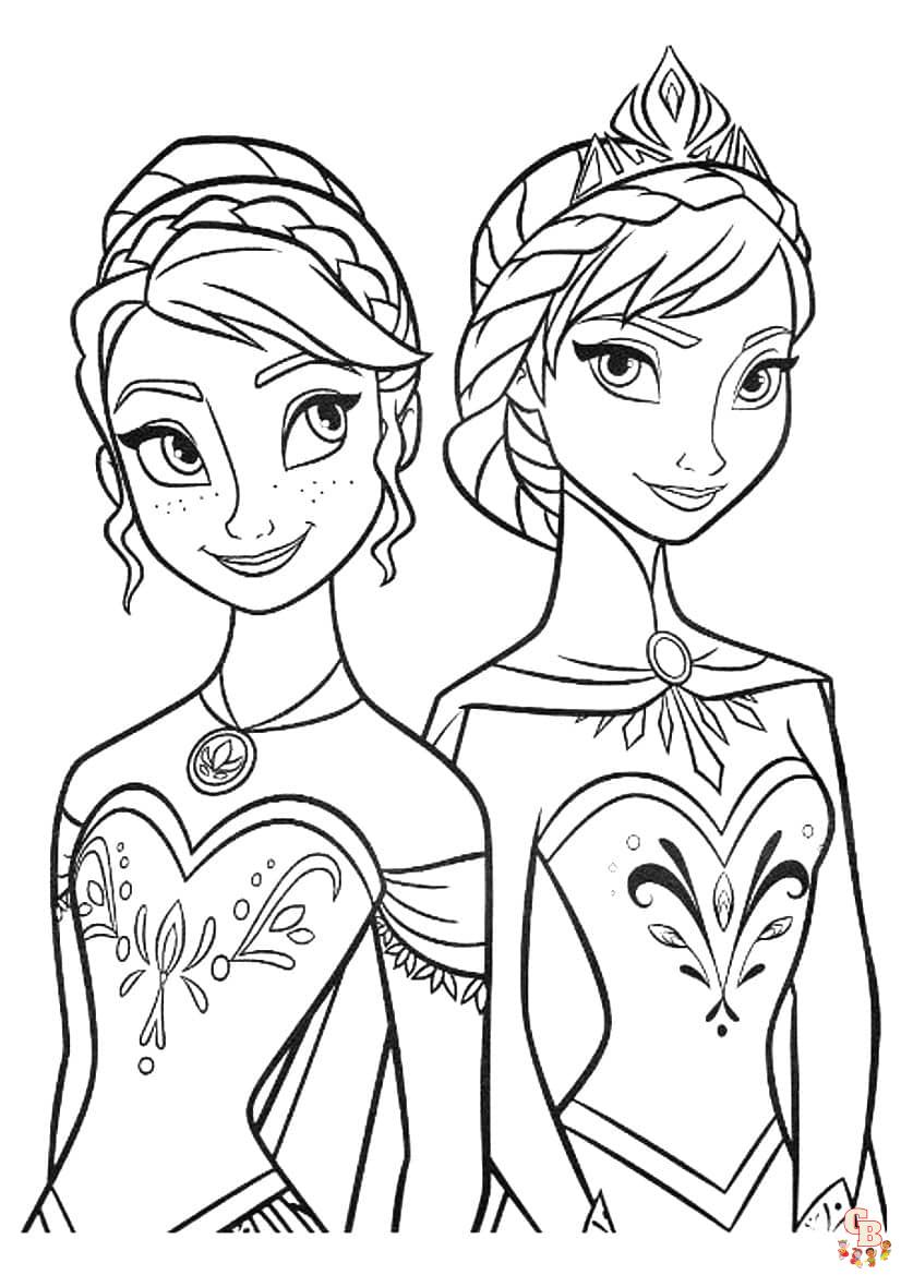Dibujos Para Colorear De Frozen De Disney