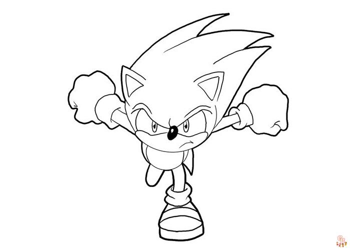 Dark Sonic coloring pages